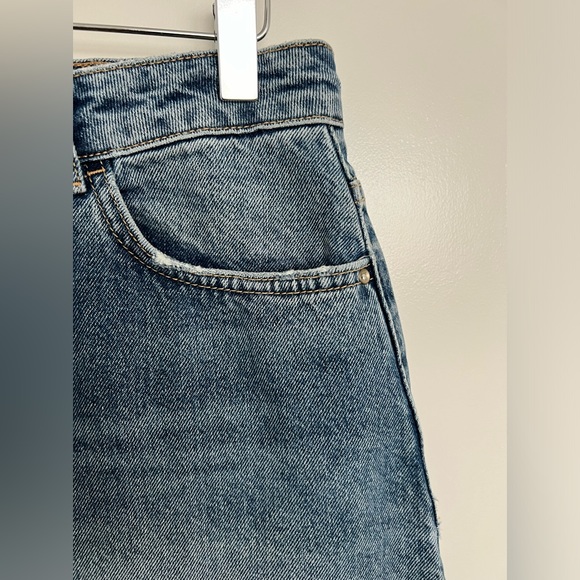 🆕ZARA Denim Collection Mini Skirt | Color: Blue | Size: M-28 - Picture 6 of 16